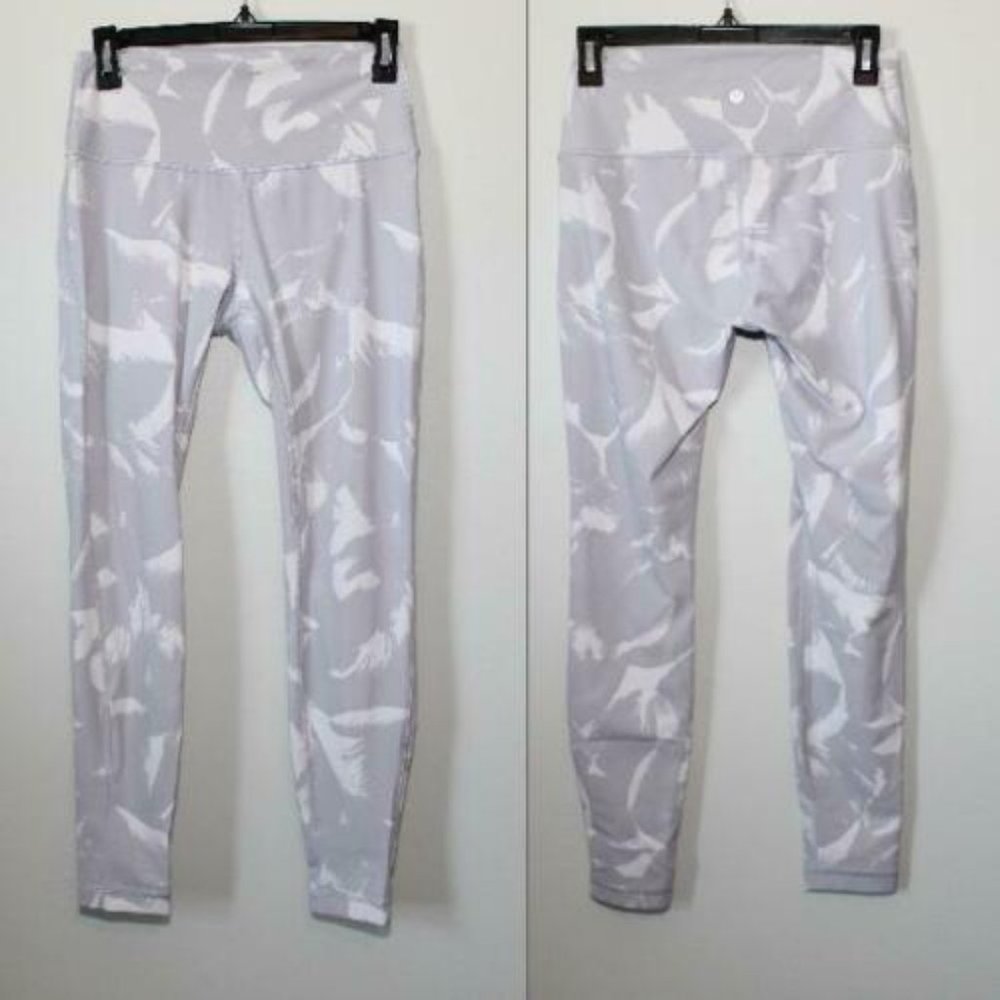 Lululemon Wunder Under High-Rise Tight Flower Pop White Silver Lilac 8 H12264 - Picture 8 of 9